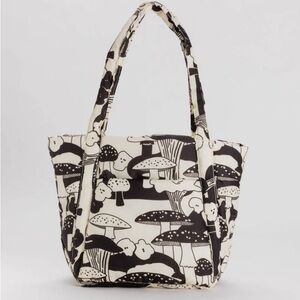 Rare BAGGU limited edition mushroom print puffy mini tote bag
